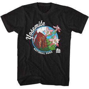 National Parks YNP Columbine Black Shirt Outdoors Nature Graphic Tee 93